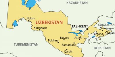 Ibukota Uzbekistan peta