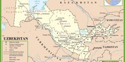 Peta dari Uzbekistan politik 